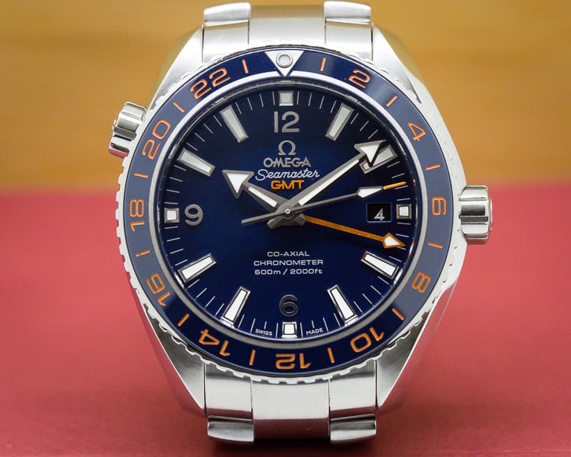 Omega Seamaster Planet Ocean Good Planet GMT 600M Co-Axial Blue Dial 