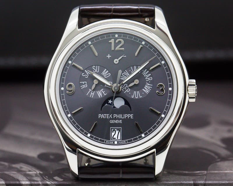 Patek Philippe Annual Calendar 18K White Gold Slate Dial 
