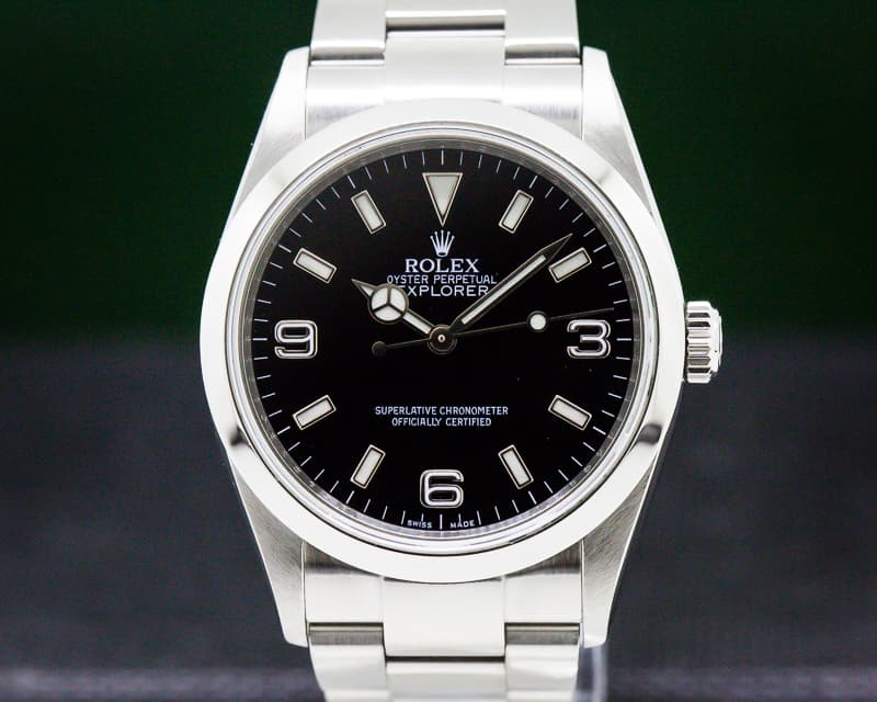Rolex Explorer I 36MM SS Black Dial FULL SET

