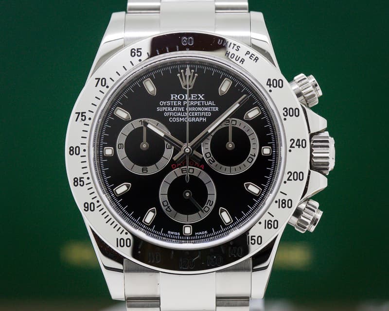 Rolex Daytona Black Dial SS 