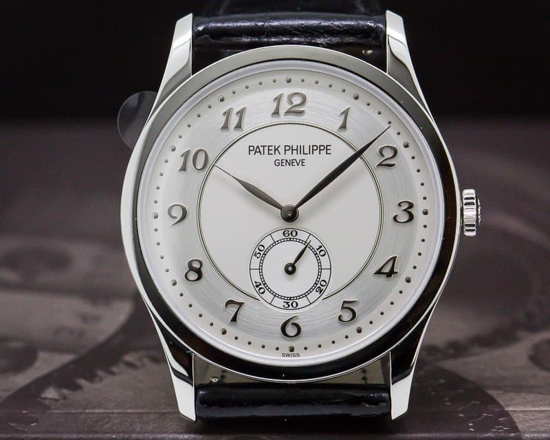 Patek Philippe Calatrava Platinum Silver Dial Arabic Numerals 