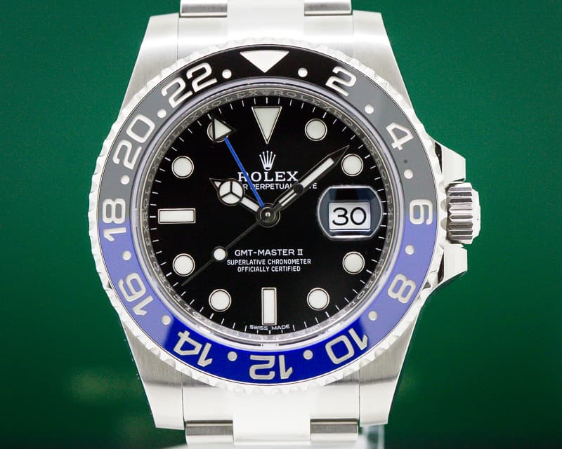 Rolex GMT Master II Ceramic Black & Blue "Batman" SS 