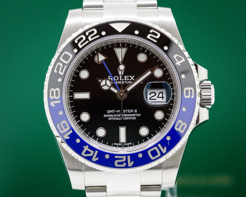 Rolex GMT Master II Ceramic Black & Blue "Batman" SS 