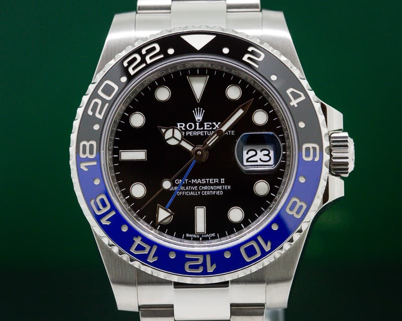 Rolex GMT Master II Ceramic Black & Blue "Batman" SS 