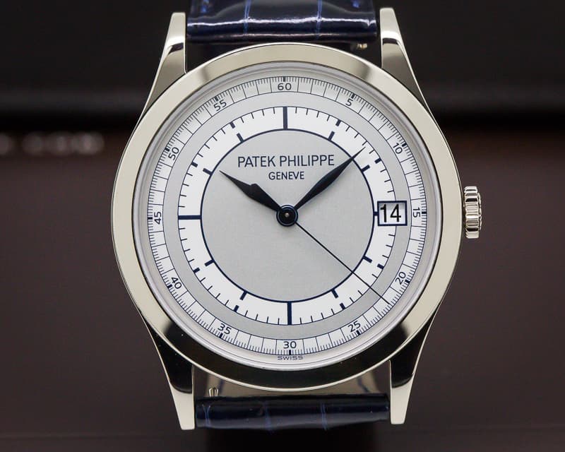 Patek Philippe Calatrava 18K White Gold Sector Dial 