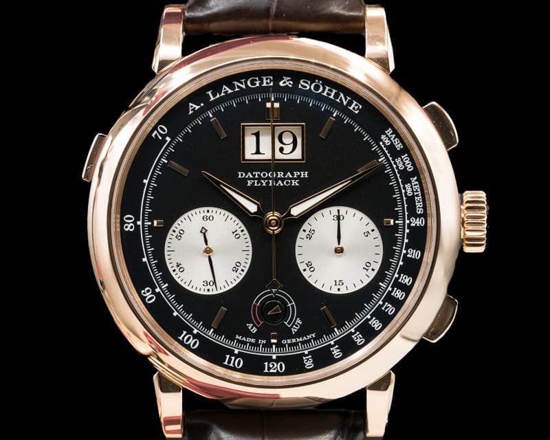 A. Lange and Sohne Datograph Up / Down 18k Rose Gold + Deployment Buckle