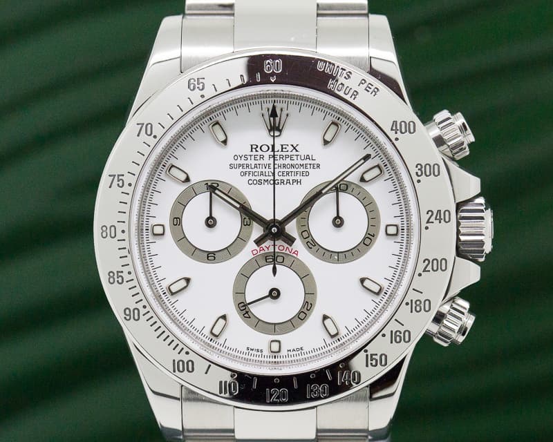 Rolex Daytona White Dial SS 