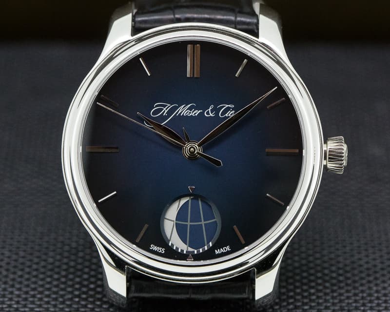 H. Moser & Cie Endeavour Perpetual Moon Platinum Blue Dial