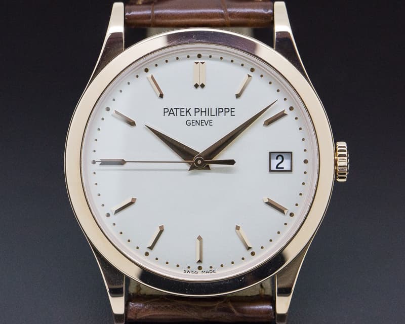 Patek Philippe Calatrava 18K Rose Gold Silver Dial 