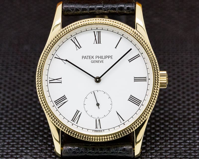 Patek Philippe Calatrava Manual Wind 18K Yellow Gold Hobnail