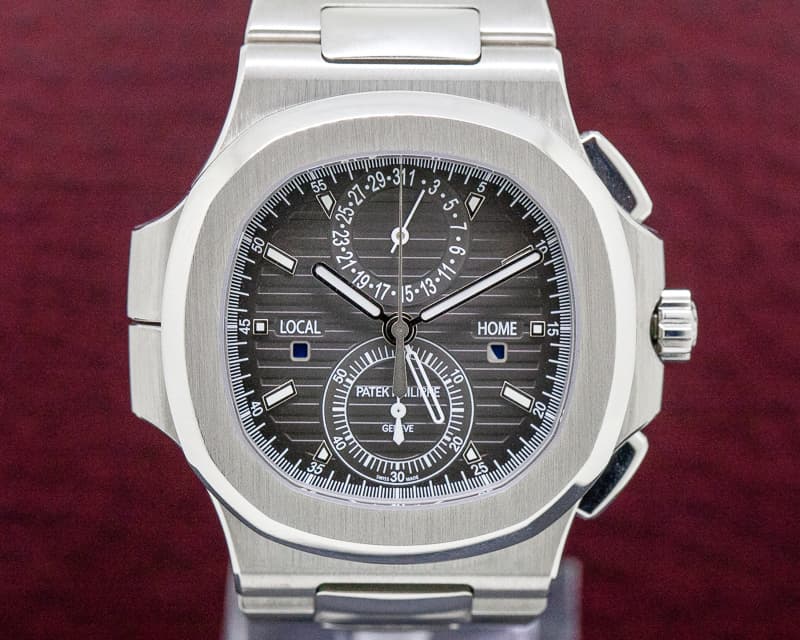 Patek Philippe Nautilus Travel Time Chronograph Grey Dial SS / SS 