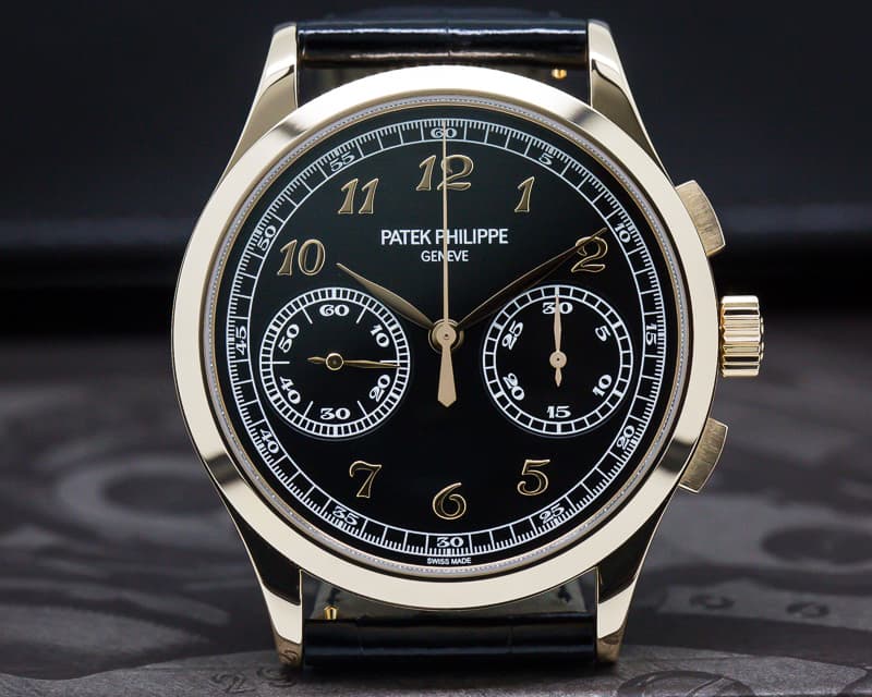 Patek Philippe Chronograph 18K Rose Gold Black Dial 