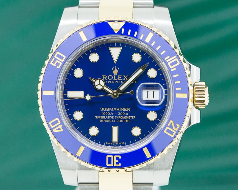 Rolex Submariner Ceramic Blue Dial 18K / SS 
