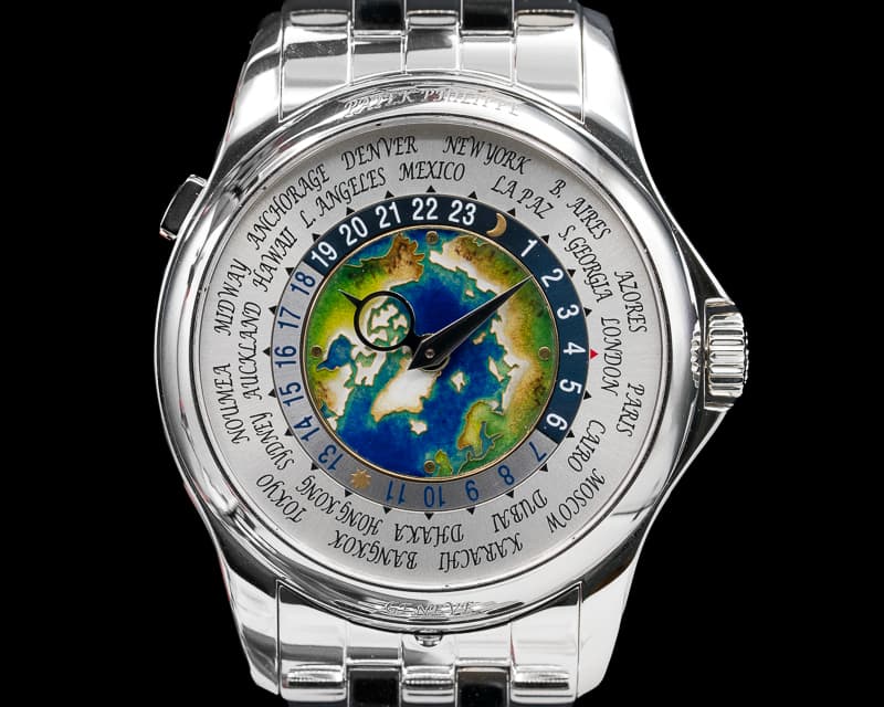 Patek Philippe World Time Enamel Dial 5131P PLATINUM / Bracelet