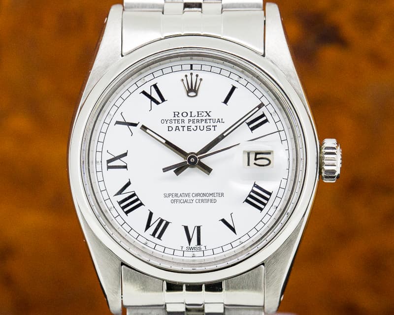 Rolex Datejust SS White Dial Roman Numerals Jubilee Bracelet
