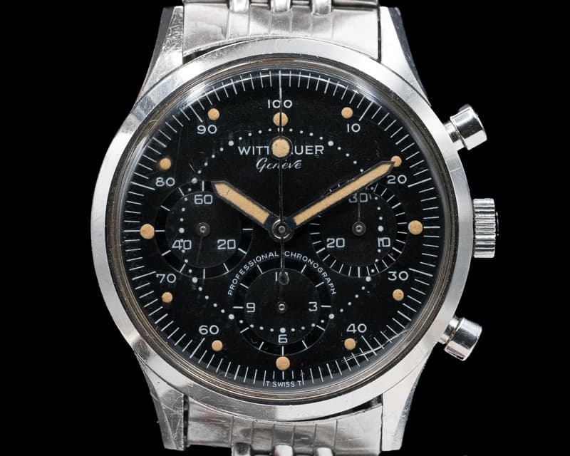 Wittnauer Vintage 242T Professional Chronograph SS / SS GORGEOUS PATINA