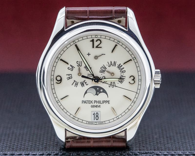 Patek Philippe Annual Calendar 18K White Gold Porcelain Dial 

