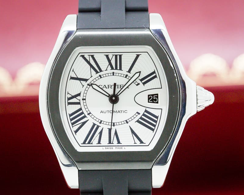 Cartier Roadster "S" Watch SS /Rubber Silver
