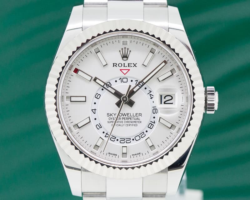 Rolex Sky Dweller Steel White Dial SS