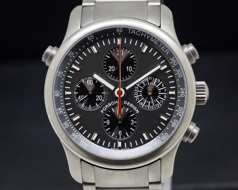Porshe Design P 6000 Chronograph Rattrapante Titanium / Titanium Grey Dial 42MM