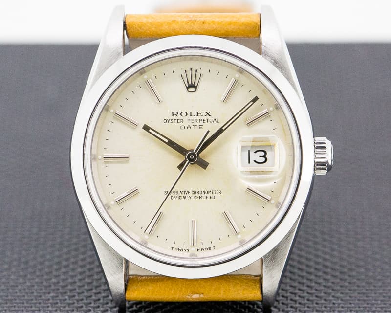 Rolex Oyster Perpetual Date Silver Dial SS 