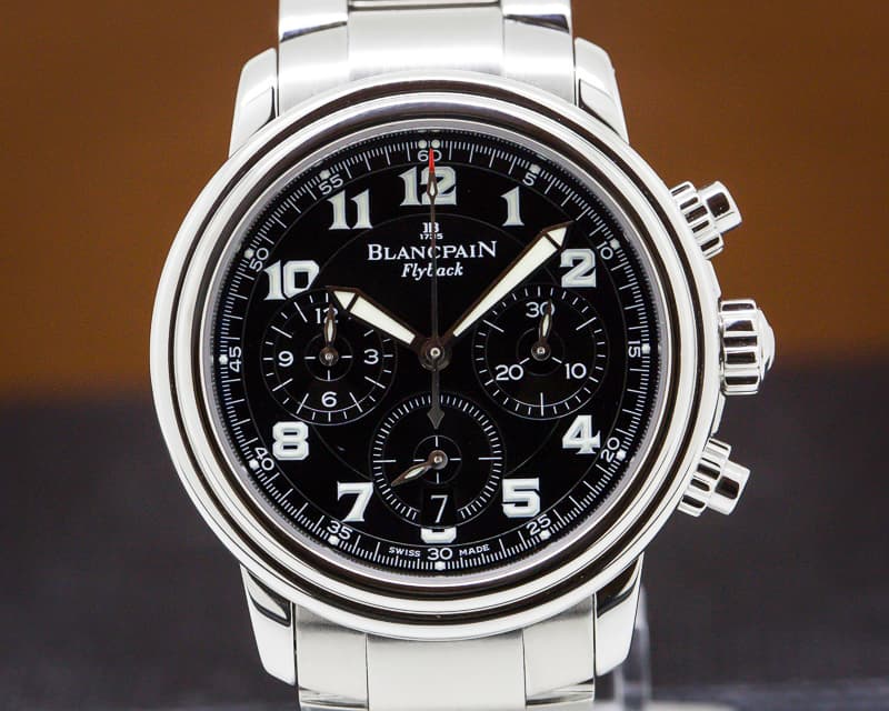 Blancpain Leman Flyback Chronograph Black Dial SS