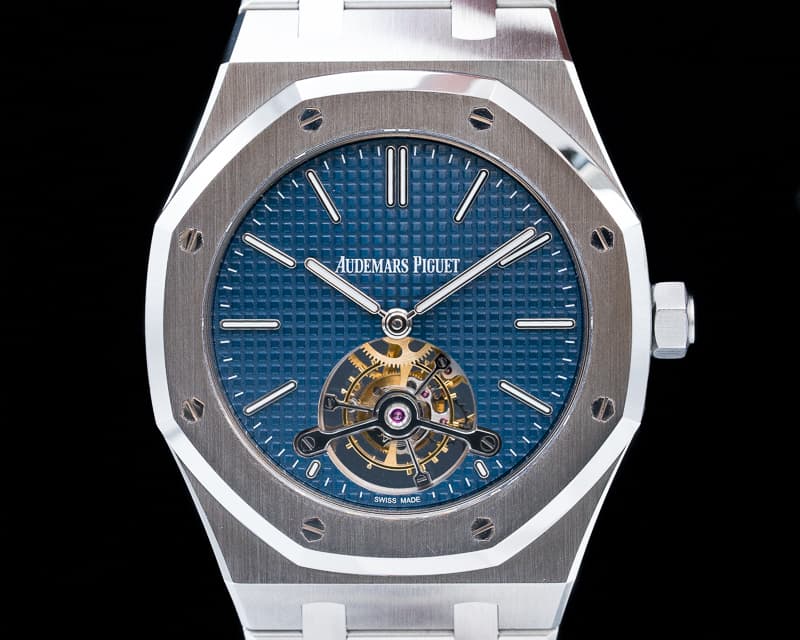 Audemars Piguet Royal Oak Tourbillon Extra Thin SS Blue Dial LIMITED