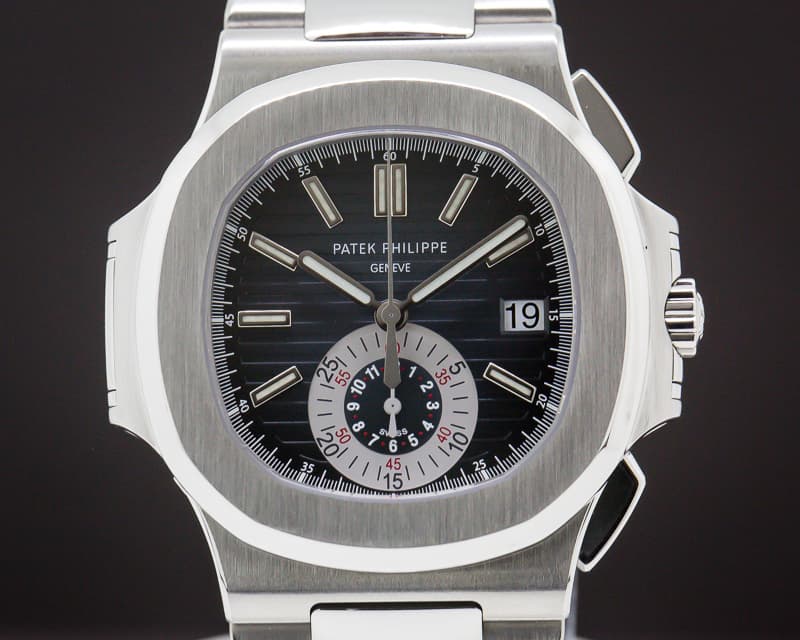 Patek Philippe Nautilus Chronograph SS Blue Dial / FULL SET 