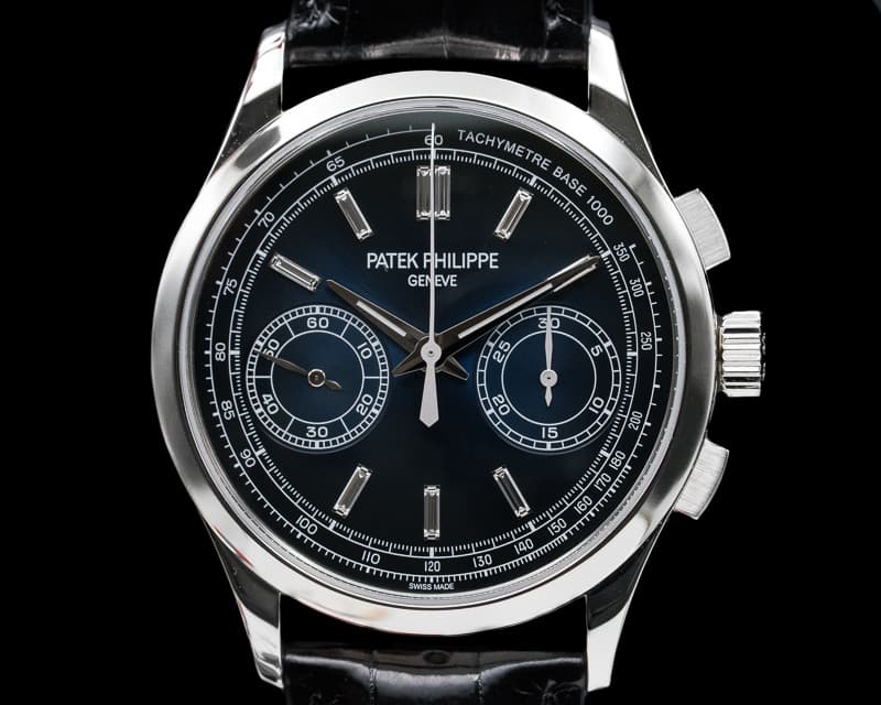 Patek Philippe Chronograph Platinum Blue Diamond Dial 