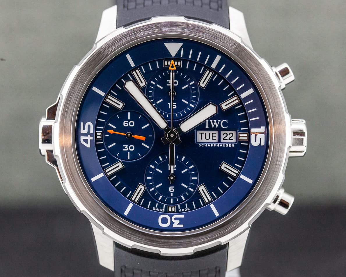 IWC Aquatimer Chronograph SS / Rubber Blue Dial 