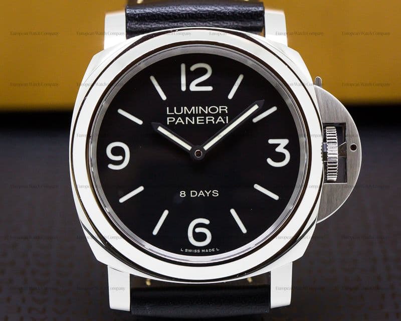Panerai Luminor Base 8 Days Black Painted Dial UNWORN