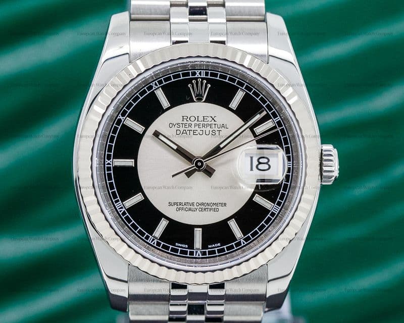 Rolex Datejust SS Silver / Black Dial "Tuxedo"