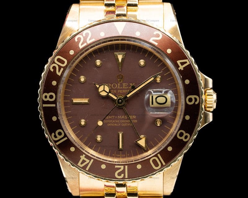 Rolex GMT Master Nipple Dial 18k Yellow Gold