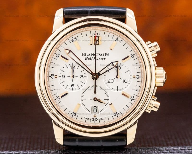 Blancpain Leman Chronograph Half Hunter 18K Rose Gold