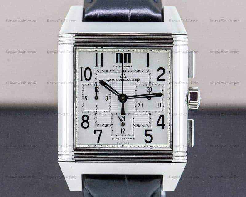 Jaeger LeCoultre Reverso Squadra Chronograph GMT SS / Alligator 