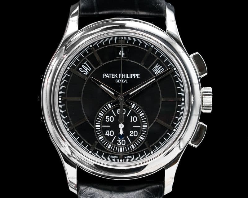 Patek Philippe Chronograph Annual Calendar Platinum / Black Dial