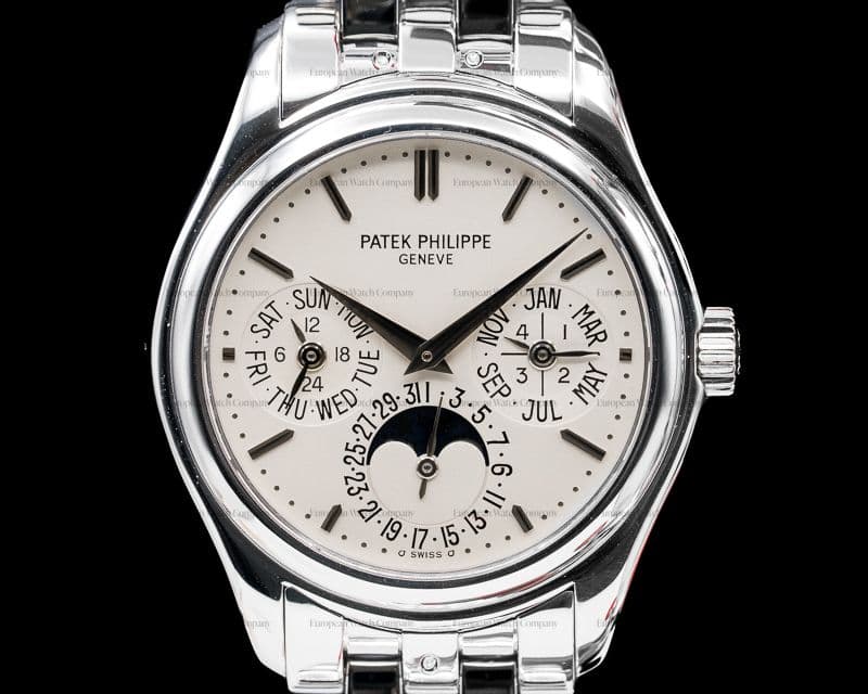 Patek Philippe Perpetual Calendar 18K White Gold Bracelet 