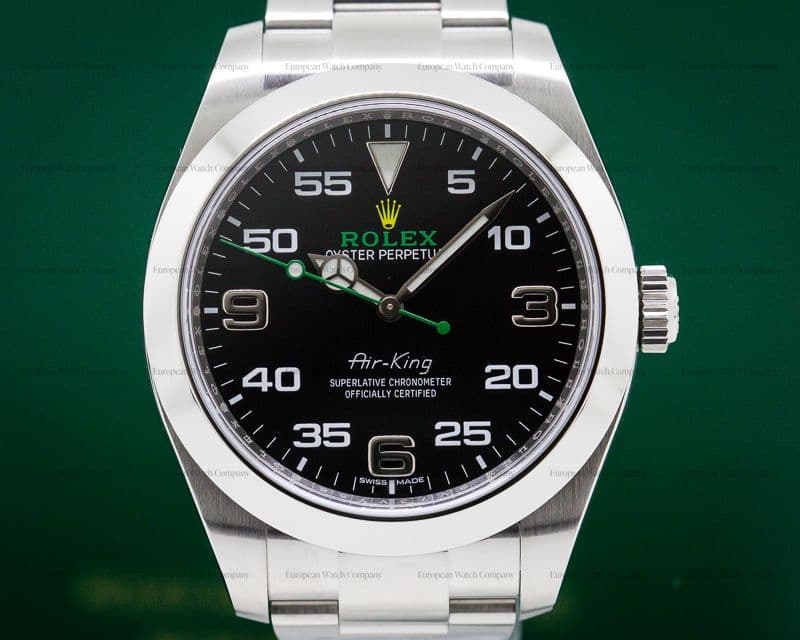 Rolex Air King Black Dial SS 