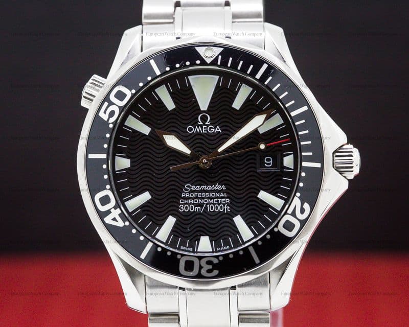 Omega Seamaster SS Black Dial Quartz