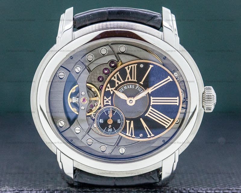 Audemars Piguet Millenary Automatic Skeleton SS / Leather