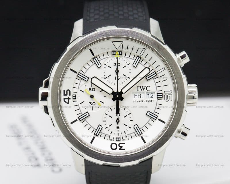 IWC Aquatimer Chronograph SS / Rubber Silver Dial 