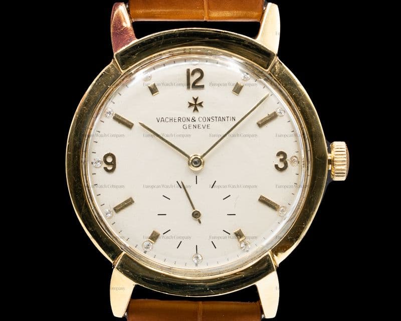 Vacheron Constantin Vintage Manual 18K Yellow Gold Fancy Lugs with Diamond markers
