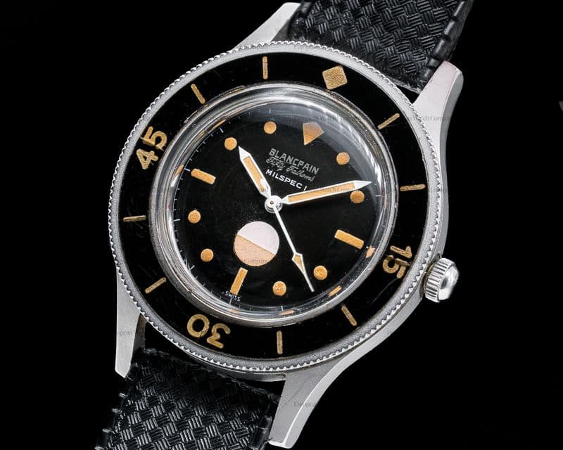 Blancpain Fifty Fathoms Milspec 1 Radium "Double Swiss" Circa 1963 GLOSS