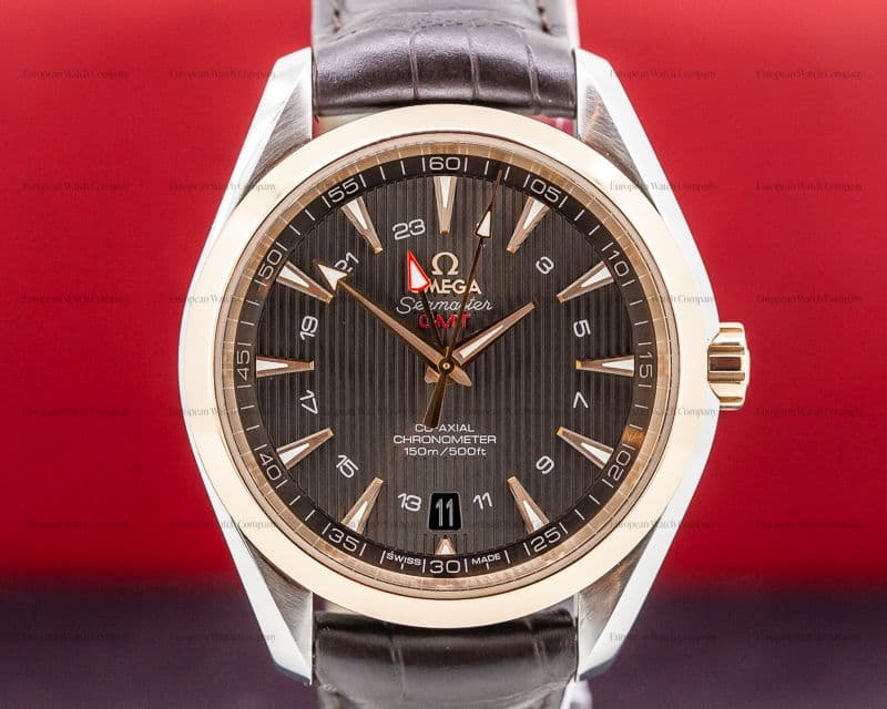 Omega Aqua Terra GMT Grey Dail SS/18k RG