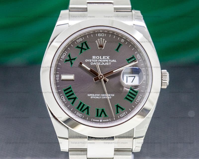 Rolex Datejust 41 Slate Roman Dial SS UNWORN