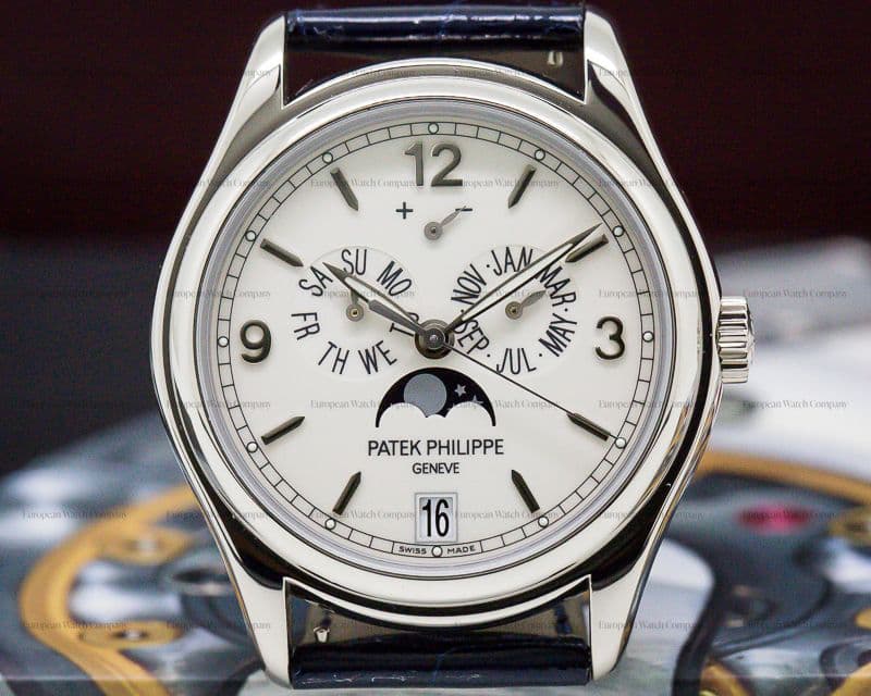 Patek Philippe Annual Calendar 18K White Gold Porcelain Dial 

