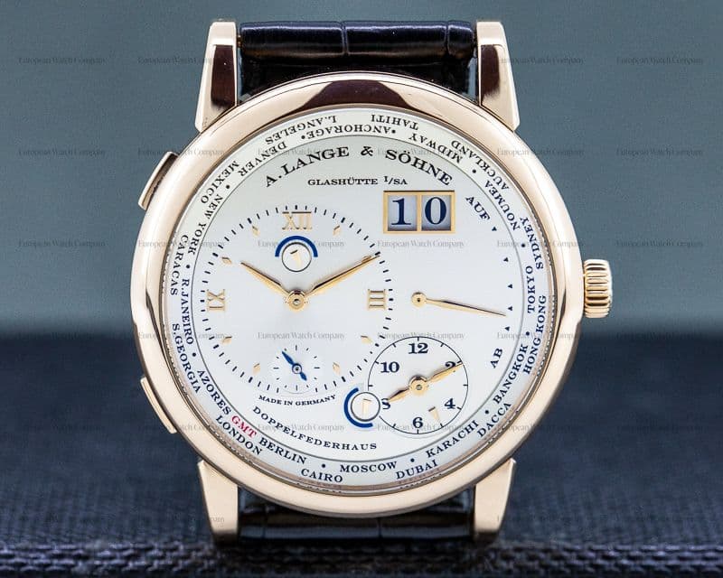 A. Lange and Sohne Lange 1 Time Zone 18K Rose Gold / Deployment