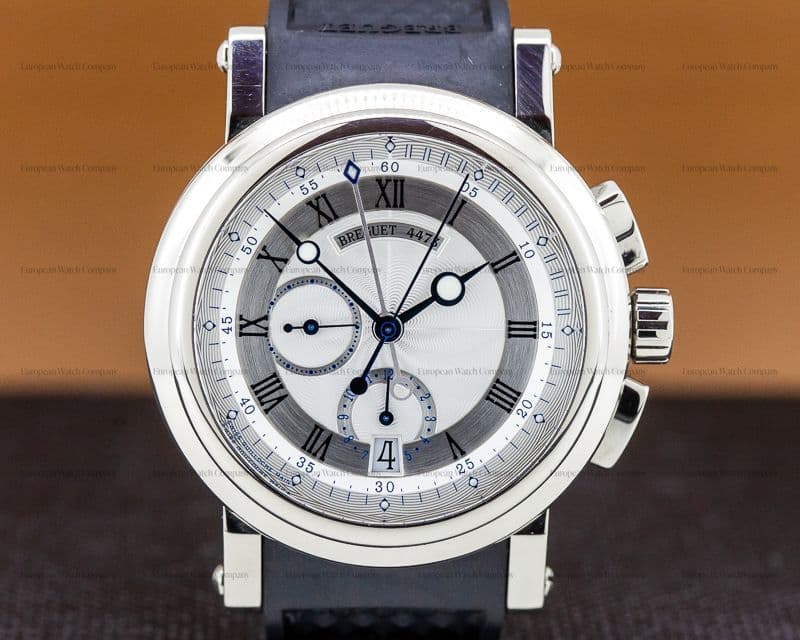 Breguet Marine Chronograph 18K White Gold / Rubber