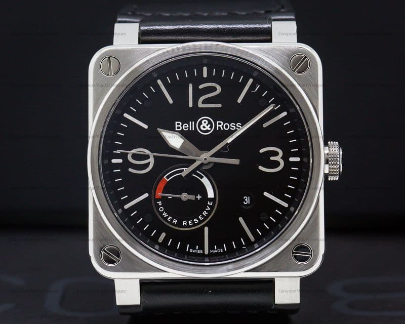 Bell & Ross Aviation BR 03 Power Reserve SS / Leather