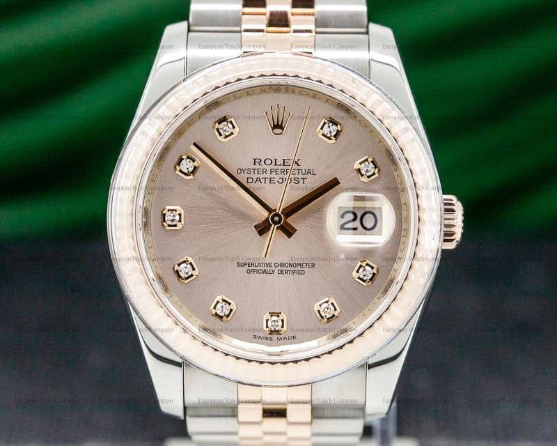 Rolex Datejust SS / Everrose Gold Jubilee Diamond Dial